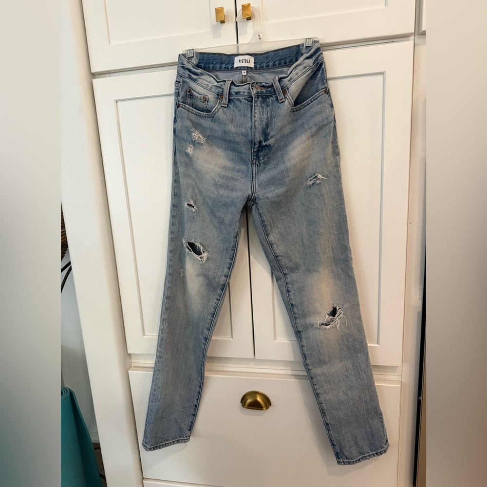 Pistola Distressed Light Blue Women's Jeans size 25 (x29L) 11” rise